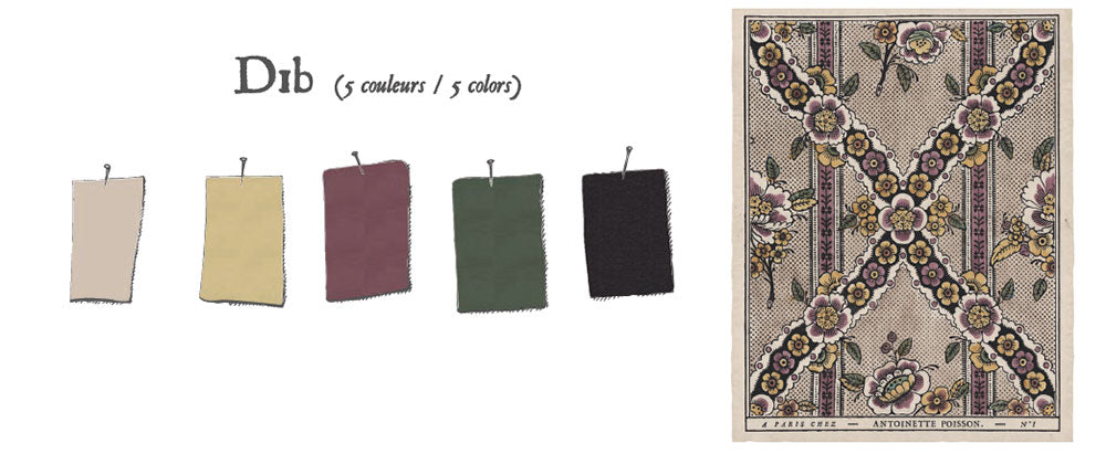 Antoinette Poisson / Garland of Flowers D1b【5シートセット