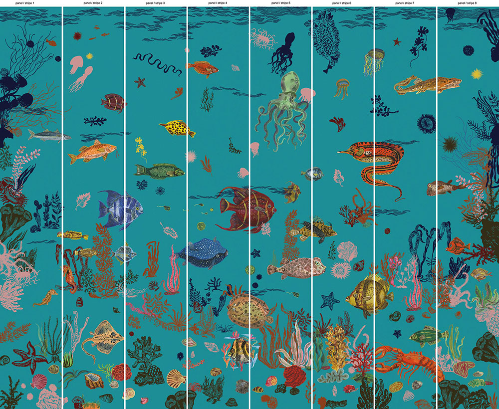 ナタリー・レテ / Sous la Mer Blue Nathalie Lete NDL058 | 輸入壁紙