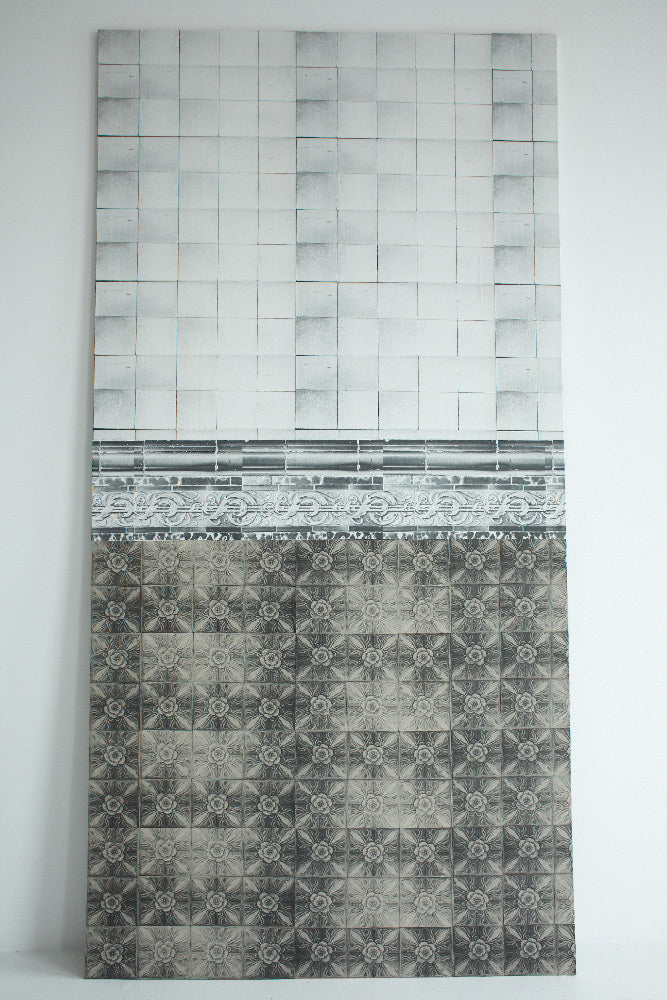 Deborah Bowness The Standard Collection / New Cross Tiles Border / wide white