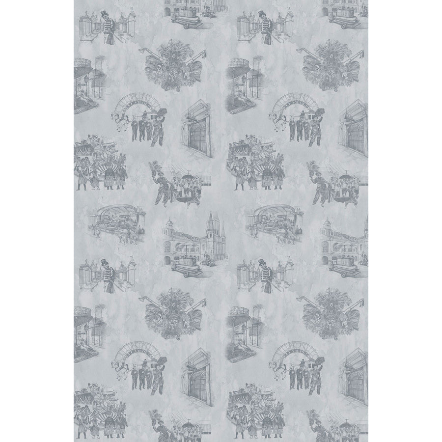 Flavor Paper / NEW ORLEANS TOILE : BACKSTREETS / Gris Gris on Pre-Pasted Paper (triple roll)