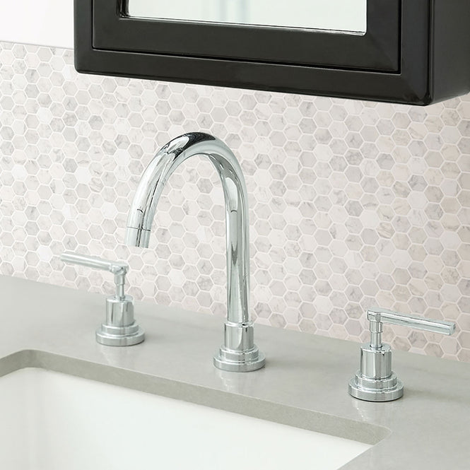 BACKSPLASH タイルシート / HEXAGON MARBLE / NH2359