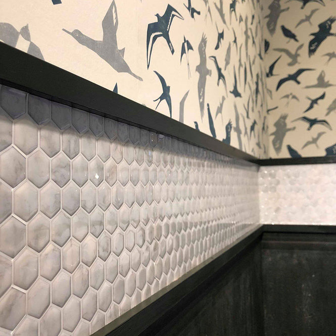 BACKSPLASH タイルシート / HEXAGON MARBLE / NH2359