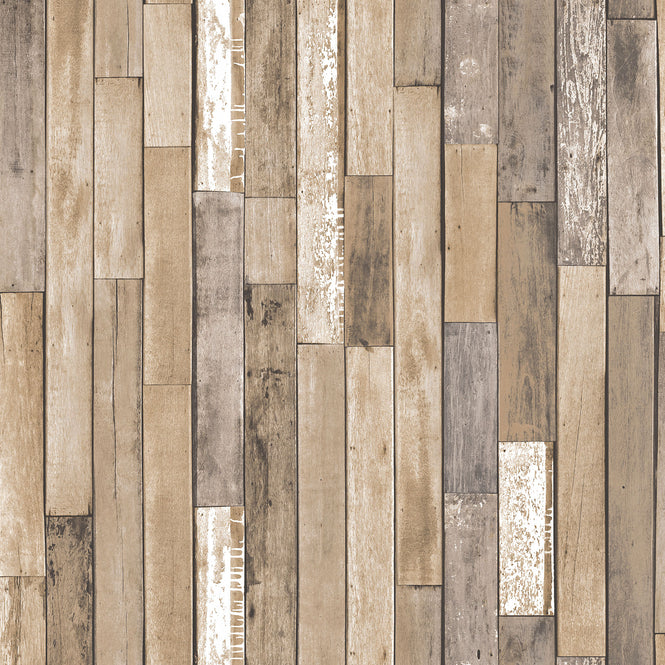 【予約受付】はがせる シール 壁紙 NU WALLPAPER / Weathered Plank Barn Peel and Stick Wallpaper / NH3057