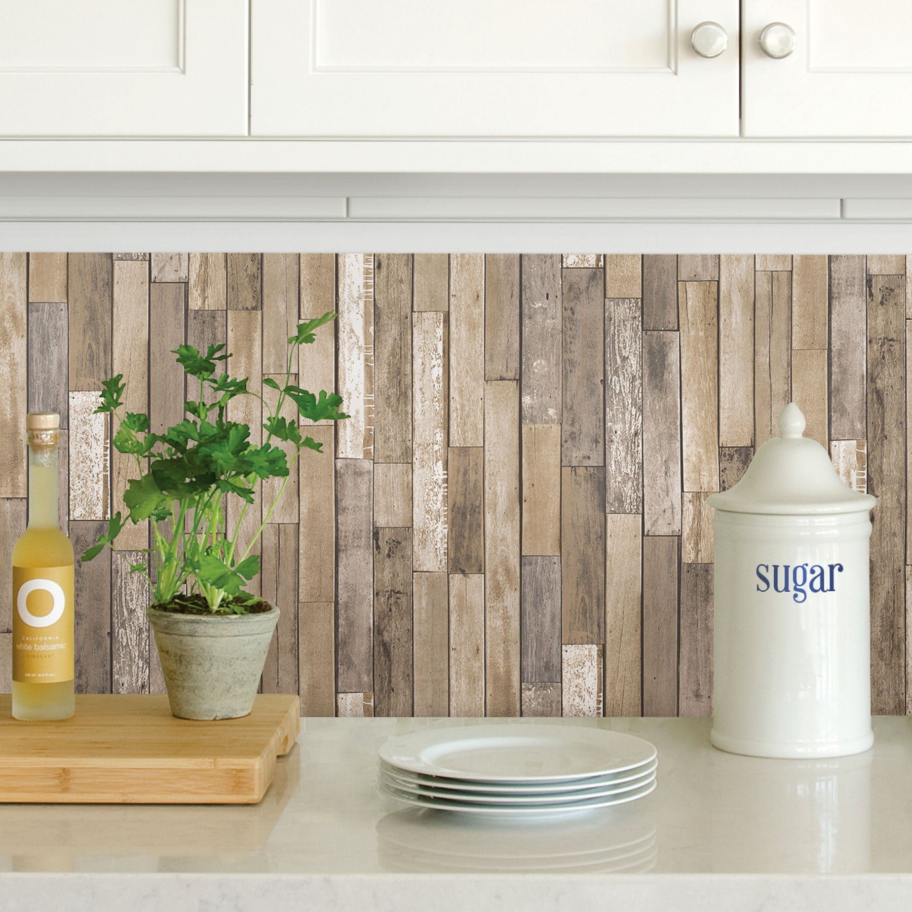 はがせる シール 壁紙 NU WALLPAPER / Weathered Plank Barn Peel and