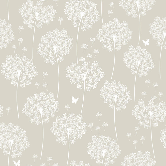 はがせる シール 壁紙 NU WALLPAPER / Dandelion Taupe Peel And Stick Wallpaper / NU1651