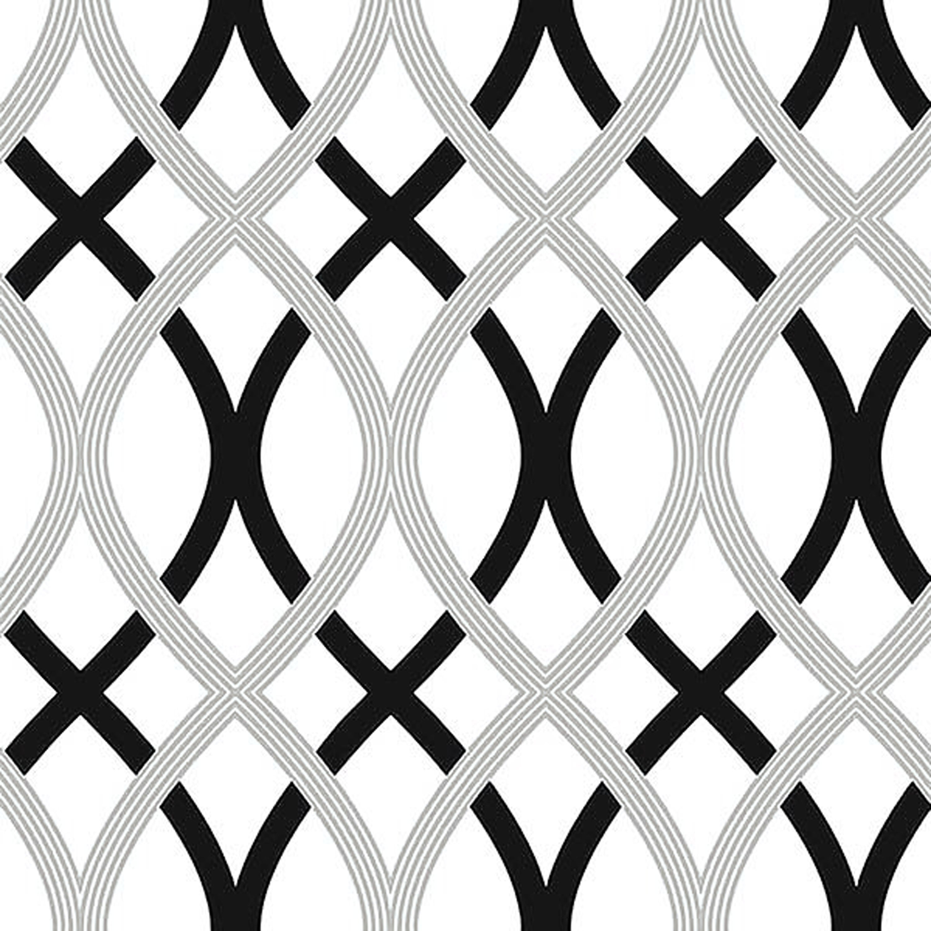 値下げ‼️‼️壁紙シール　WALPA 限定数】はがせる シール 壁紙 NU WALLPAPER / Black and Silver