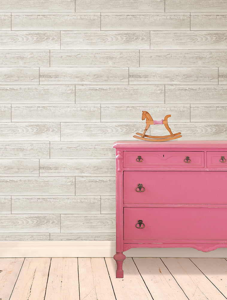 はがせる シール 壁紙 NU WALLPAPER / Serene Cream Peel and Stick