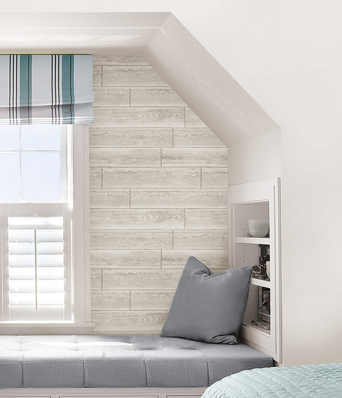 【予約受付】はがせる シール 壁紙 NU WALLPAPER / Serene Cream Peel and Stick Wallpaper / NU1930
