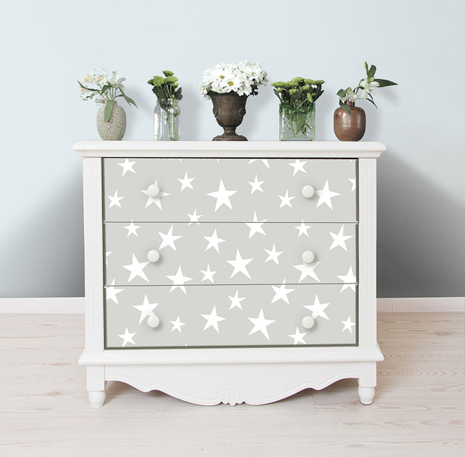 はがせる シール 壁紙 NU WALLPAPER / Stardust Grey Peel and Stick Wallpaper / NU1932