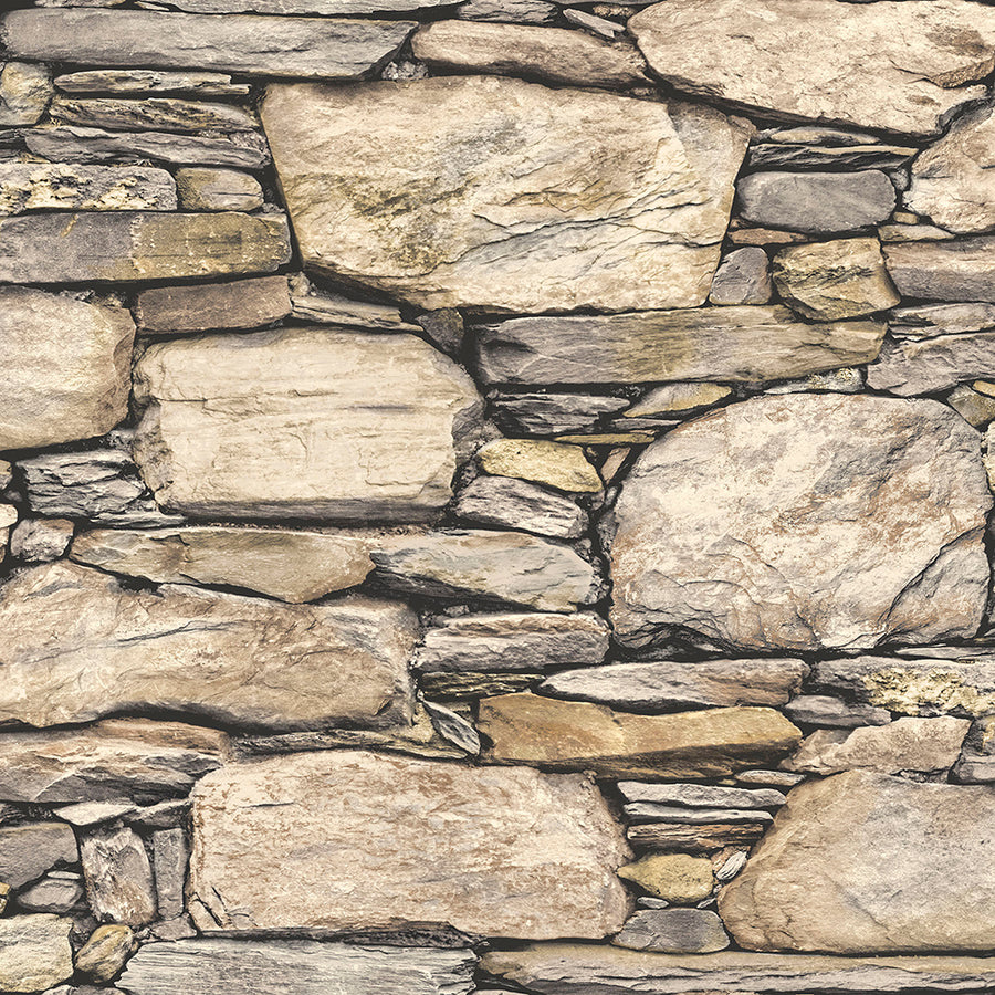 【予約受付】はがせる シール 壁紙 NU WALLPAPER / Hadrian Stone Wall Peel and Stick Wallpaper / NU2065(NUS2065)