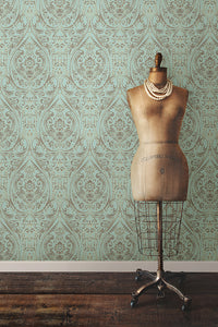 はがせる シール 壁紙 NU WALLPAPER / Nomad Damask Peel and