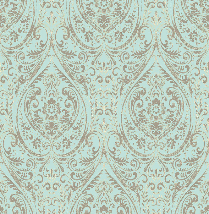 【予約受付】はがせる シール 壁紙 NU WALLPAPER / Nomad Damask Peel and Stick Wallpaper / NU2079