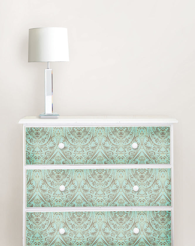 【予約受付】はがせる シール 壁紙 NU WALLPAPER / Nomad Damask Peel and Stick Wallpaper / NU2079