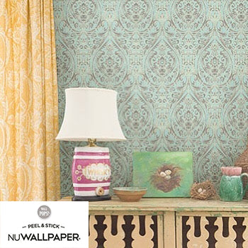 【予約受付】はがせる シール 壁紙 NU WALLPAPER / Nomad Damask Peel and Stick Wallpaper / NU2079