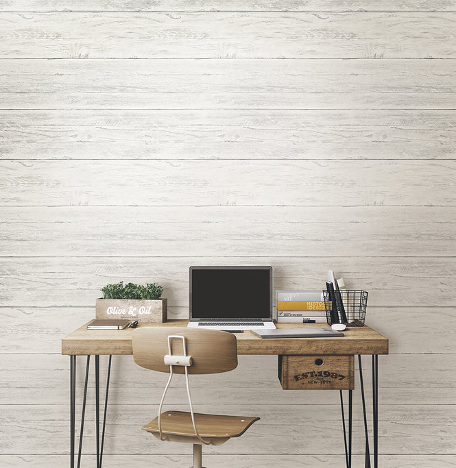 【予約受付】はがせる シール 壁紙 NU WALLPAPER / Shiplap Peel and Stick Wallpaper / NU2187