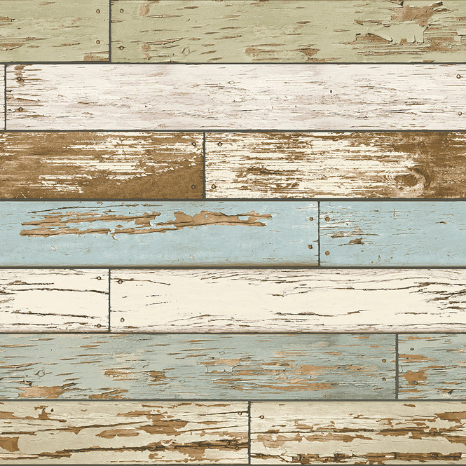 【予約受付】はがせる シール 壁紙 NU WALLPAPER / Old Salem Vintage Wood Peel and Stick Wallpaper / NU2188