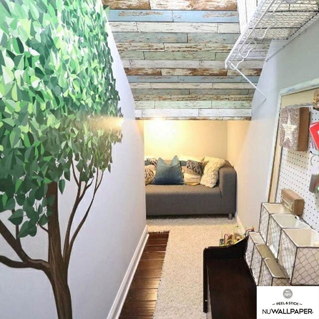 【予約受付】はがせる シール 壁紙 NU WALLPAPER / Old Salem Vintage Wood Peel and Stick Wallpaper / NU2188