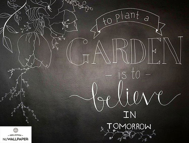 はがせる シール 壁紙 NU WALLPAPER / Vintage Chalkboard Peel and Stick Wallpaper / NU2220