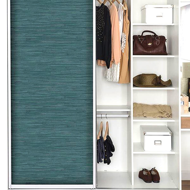 【予約受付】はがせる シール 壁紙 NU WALLPAPER / Navy Grassweave Peel And Stick Wallpaper / NU2874