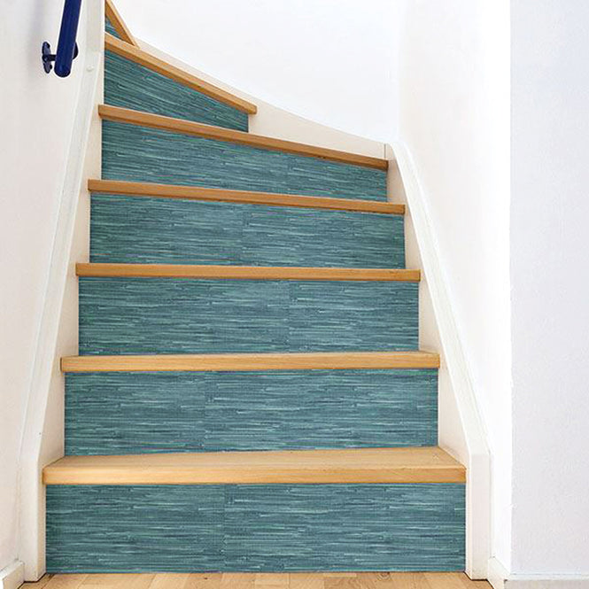 はがせる シール 壁紙 NU WALLPAPER / Navy Grassweave Peel And Stick Wallpaper / NU2874