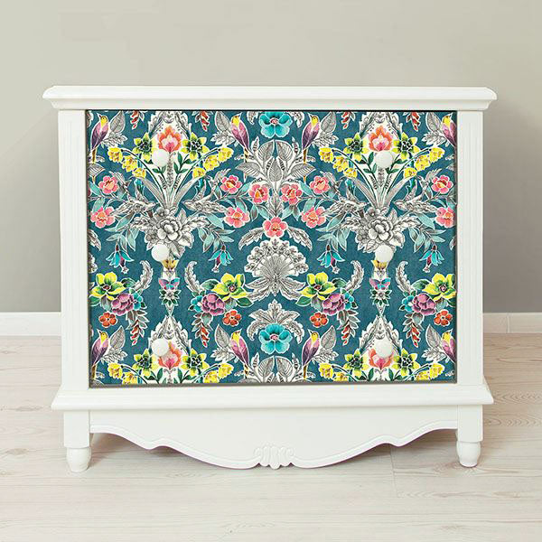 【予約受付】はがせる シール 壁紙 NU WALLPAPER / Summer Love Teal Peel & Stick Wallpaper / NU3037