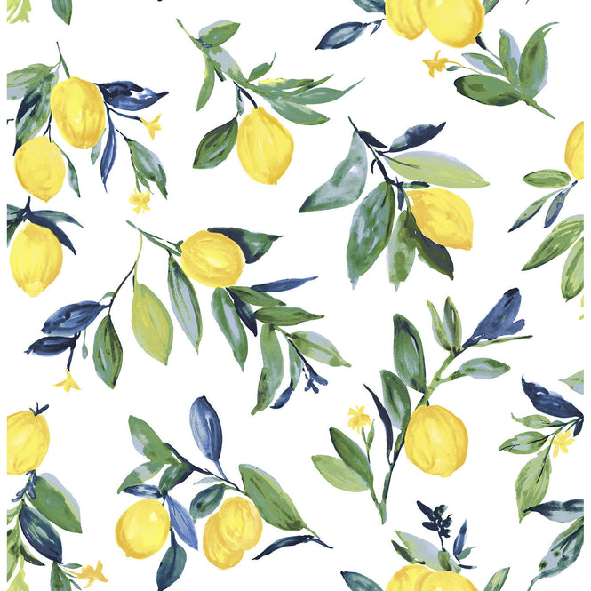 【予約受付】はがせる シール 壁紙 NU WALLPAPER / Lemon Drop Yellow Peel and Stick Wallpaper / NUS3161