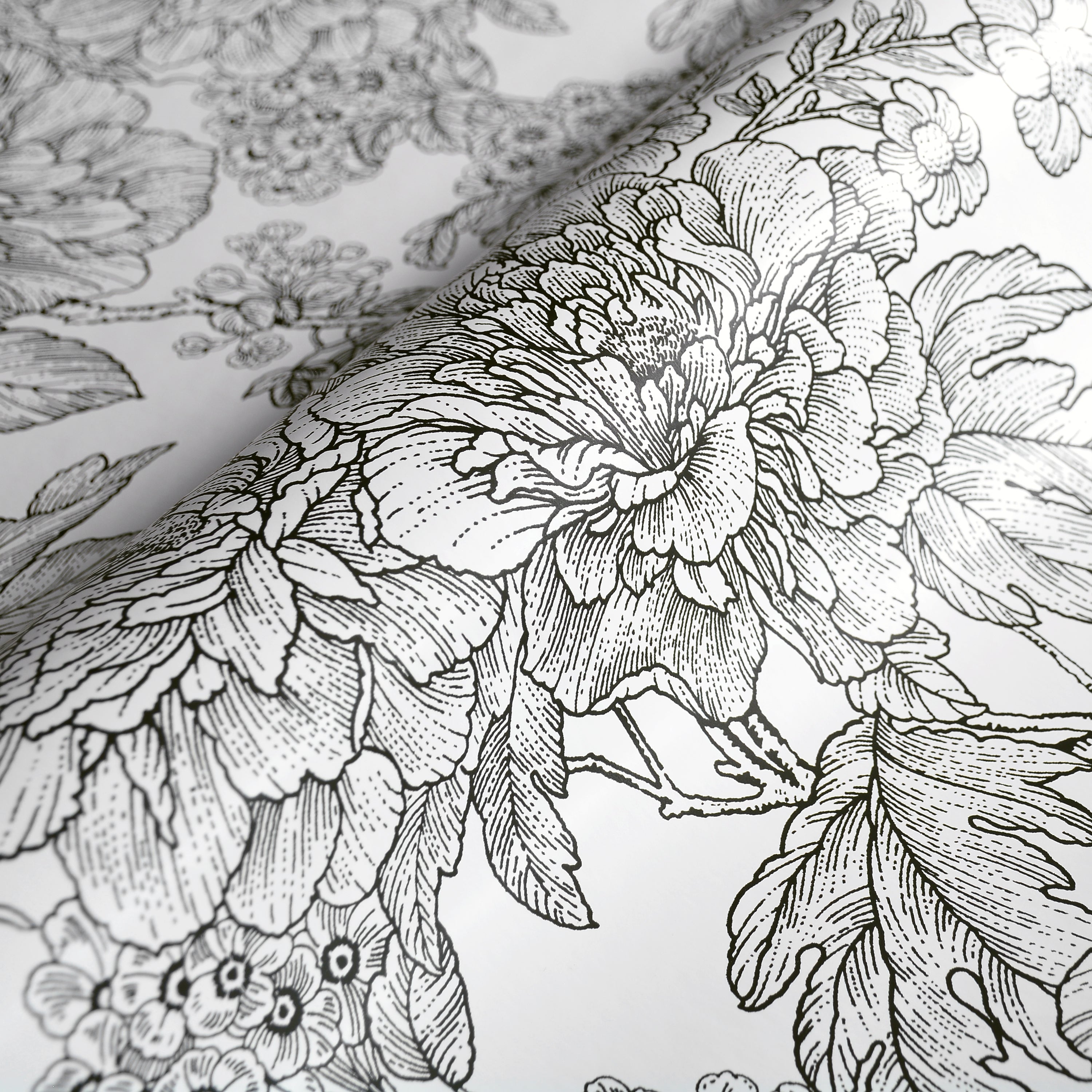 はがせる シール 壁紙 NU WALLPAPER / Black & White Sudbury