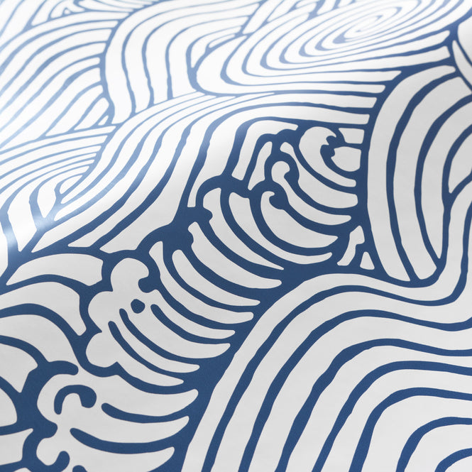 はがせる シール 壁紙 NU WALLPAPER / Navy Saybrook Peel and Stick Wallpaper / NUS3562