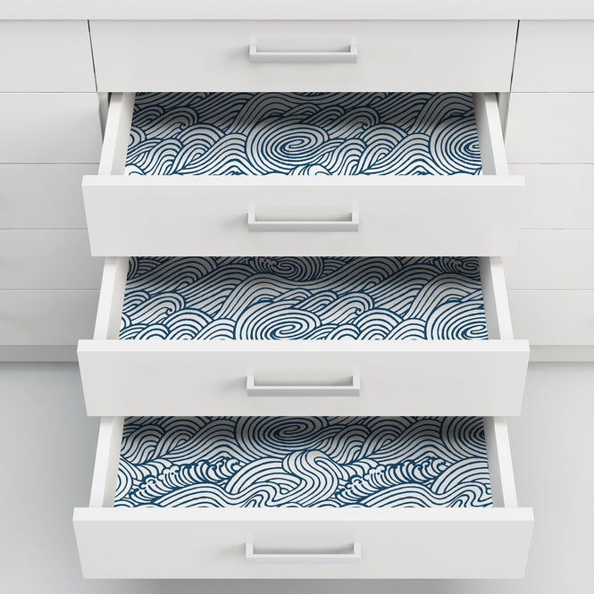 はがせる シール 壁紙 NU WALLPAPER / Navy Saybrook Peel and Stick Wallpaper / NUS3562