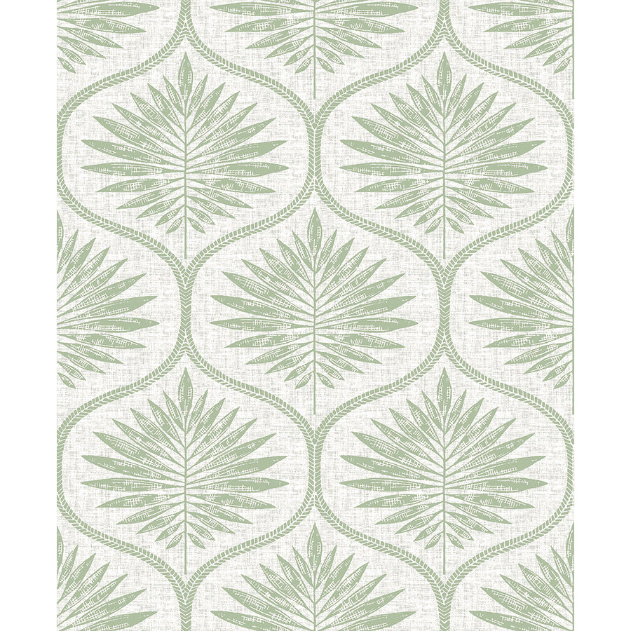 【予約受付】はがせる シール 壁紙 NU WALLPAPER / Green Primitive Leaves Peel and Stick Wallpaper / NUS3621