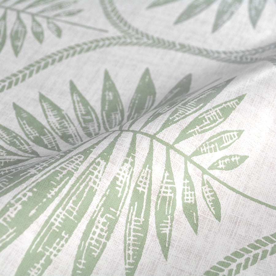 はがせる シール 壁紙 NU WALLPAPER / Green Primitive Leaves Peel and Stick Wallpaper / NUS3621