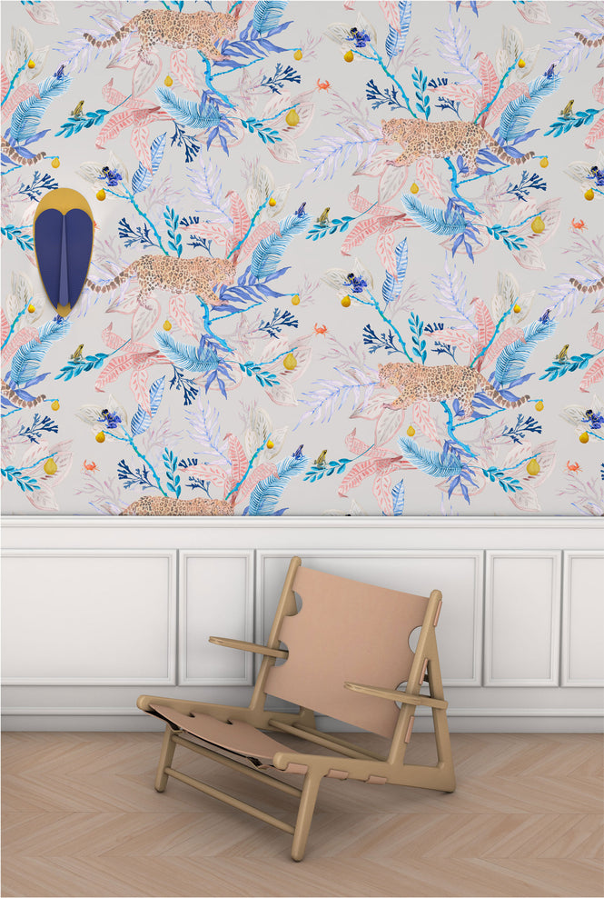 KARIOKAS / Orilla Coral & Blue Jaguar WallP-Oril-Corblu-03