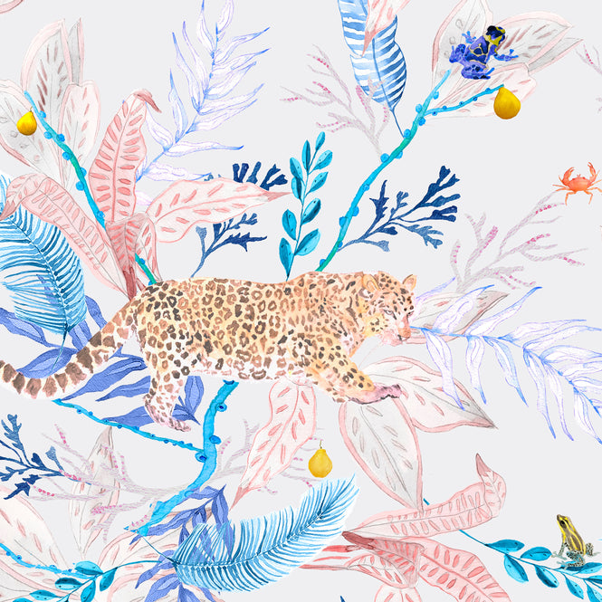 KARIOKAS / Orilla Coral & Blue Jaguar WallP-Oril-Corblu-03