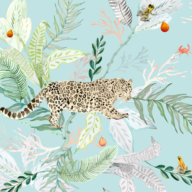 KARIOKAS / Orilla Turquoise Jaguars WallP-Oril-Turq-01