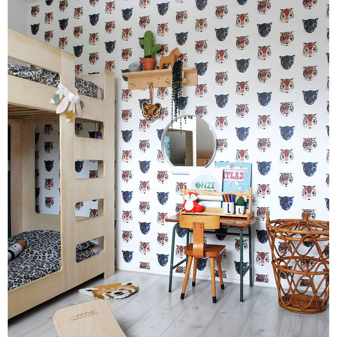 studio ditte / Panthera wallpaper / White【2パネル1セット】