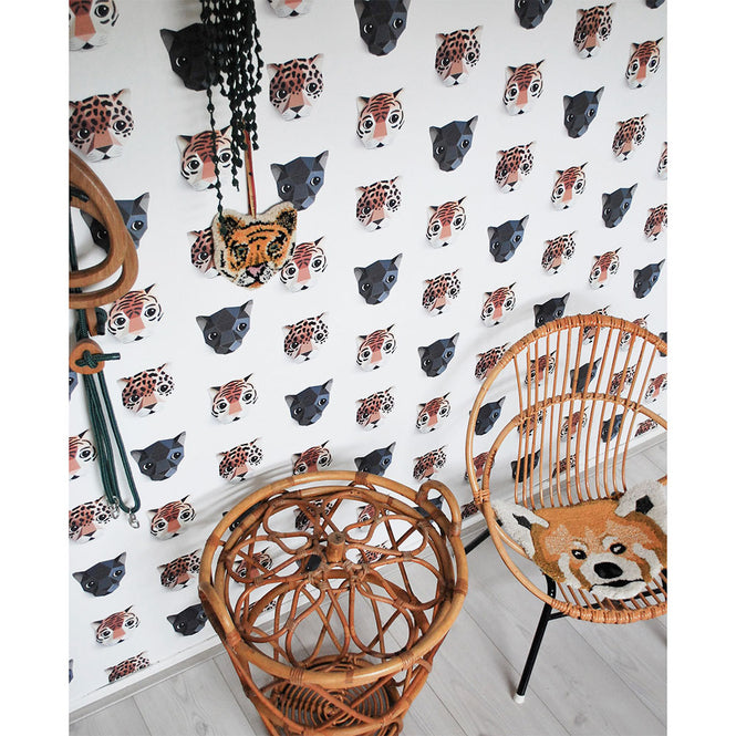 studio ditte / Panthera wallpaper / White【2パネル1セット】