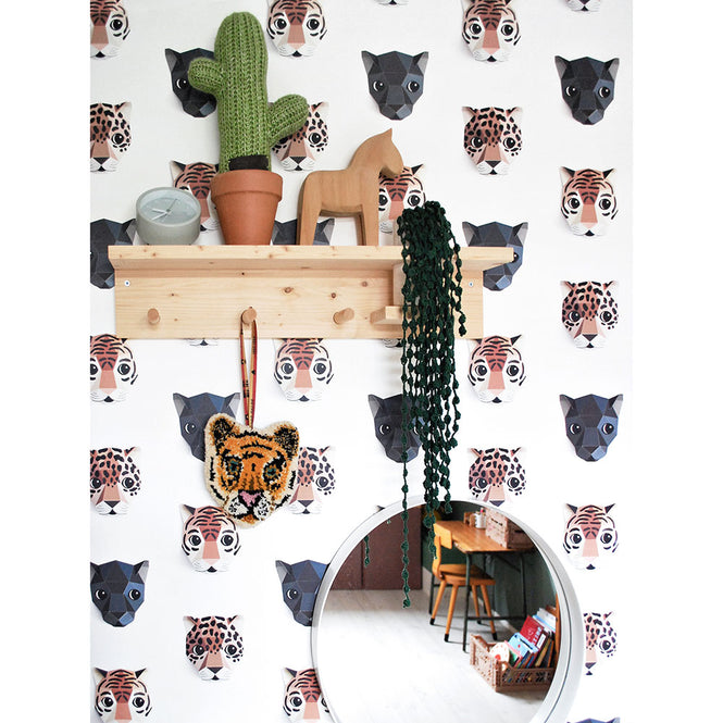 studio ditte / Panthera wallpaper / White【2パネル1セット】