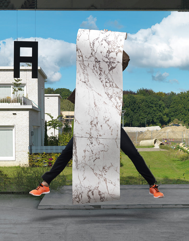 MATERIALS WALLPAPER by Piet Hein Eek WHITE MARBLE WALLPAPER