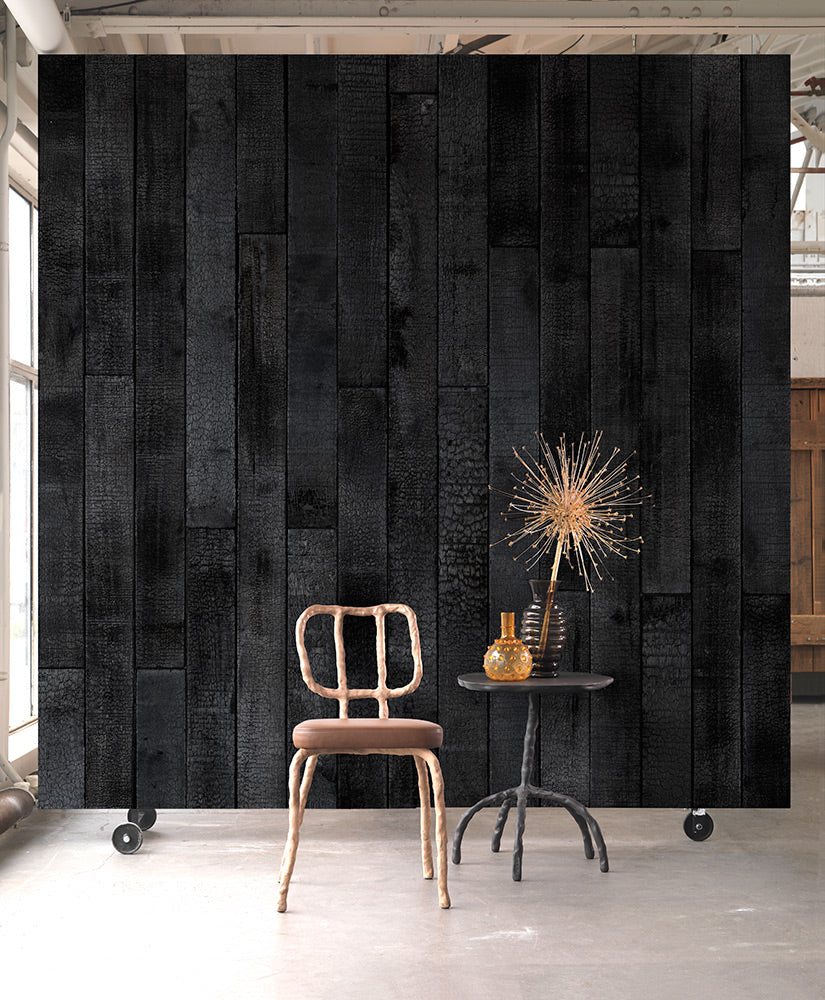 【切売m単位】NLXL Materials Wallpaper by Piet Hein Eek MAARTEN BAAS BURNT WOOD WALLPAPER / PHM-35