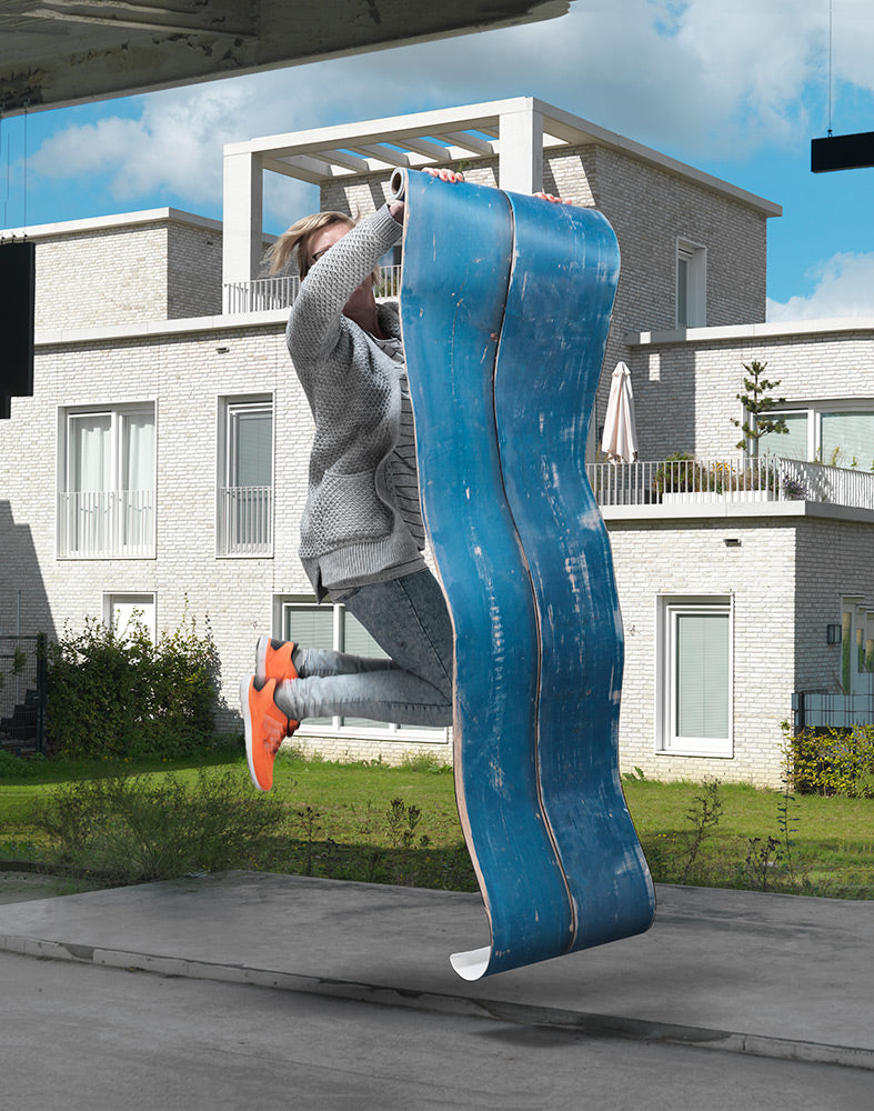 MATERIALS WALLPAPER by Piet Hein Eek BLUE SCRAPWOOD WALLPAPER