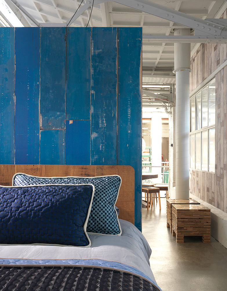MATERIALS WALLPAPER by Piet Hein Eek BLUE SCRAPWOOD WALLPAPER