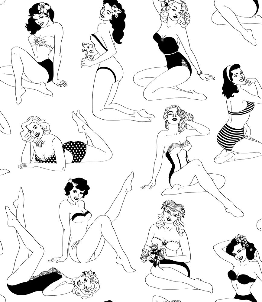 Dupenny Pin-Up  / Black and White