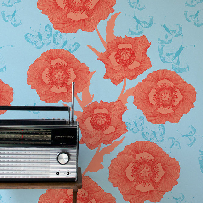 Camilla Meijer / Poppy Flower blue WP09-PF01-BL