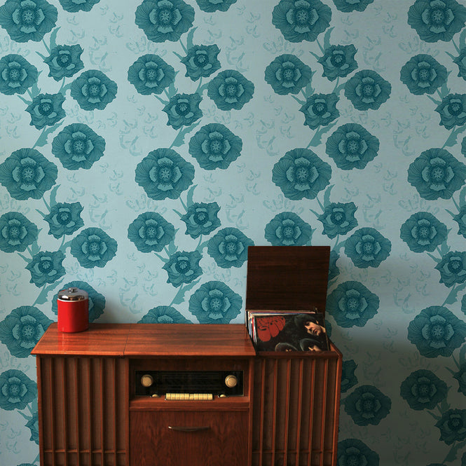 Camilla Meijer / Poppy Flower turquoise WP09-PF03-TU