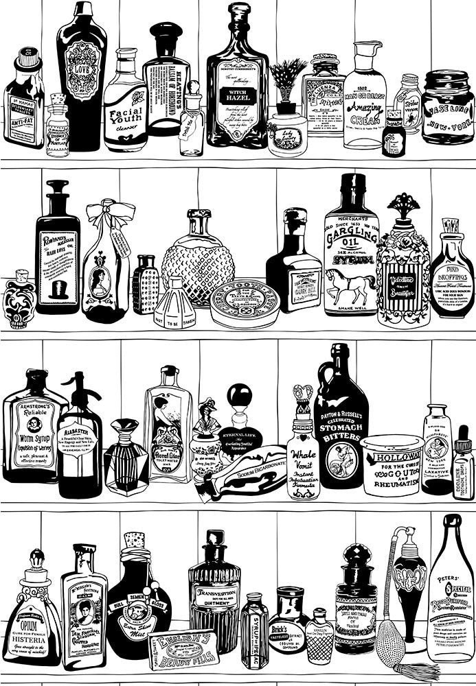 Dupenny Potions / Black and White