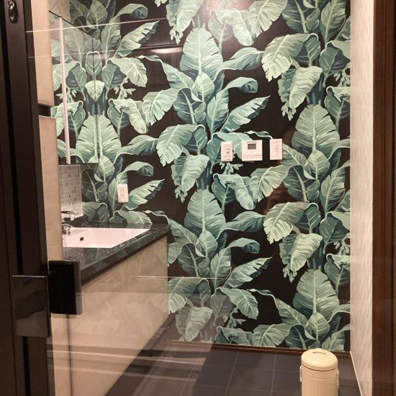 はがせる シール壁紙 wallshoppe / Pacifico Palm-Onyx #2 | 輸入壁紙