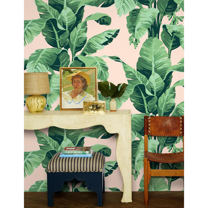はがせる シール壁紙 wallshoppe / Pacifico Palm-Peach #1