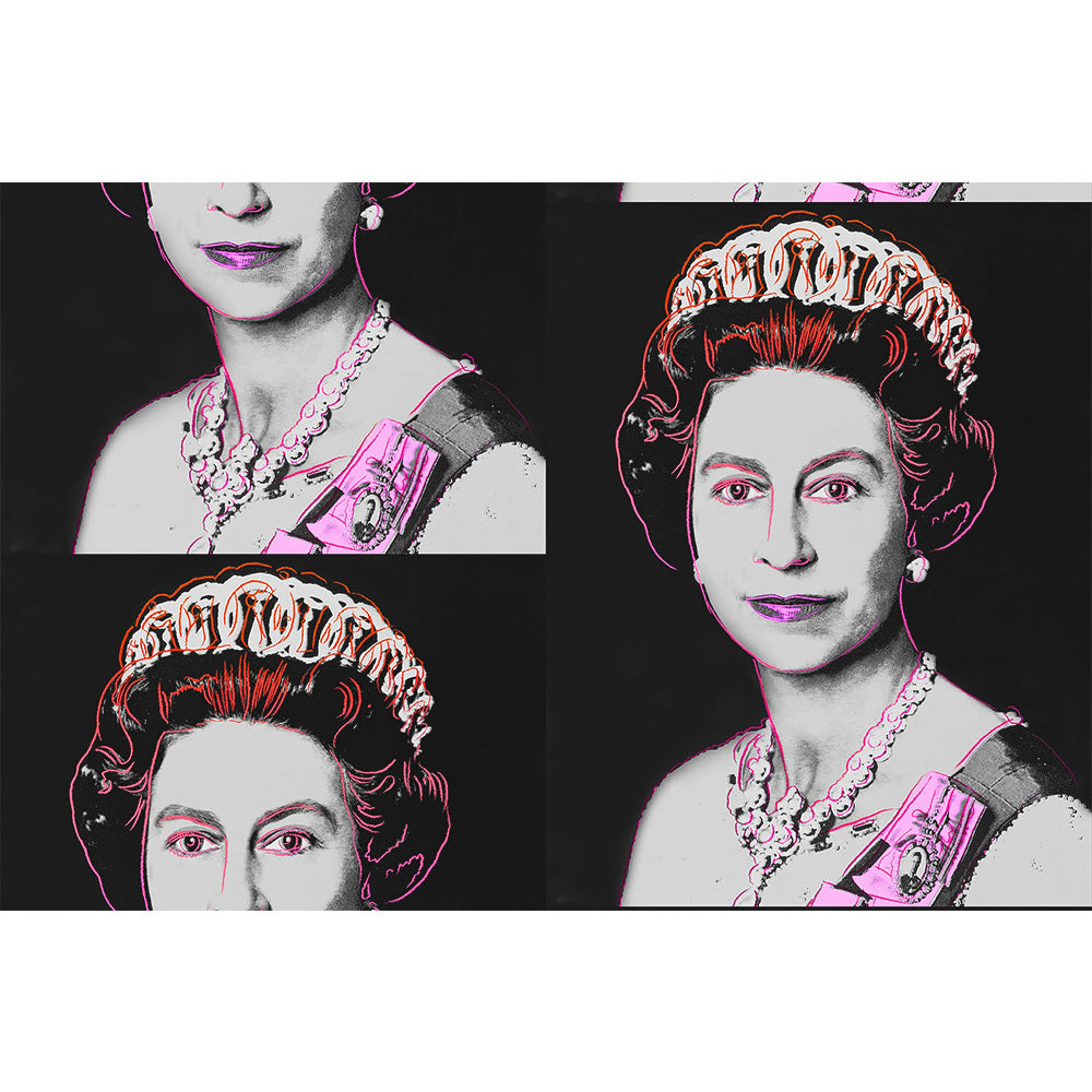 Andy Warhol / Queen Elizabeth / Neon Grey | 輸入壁紙専門店 WALPA
