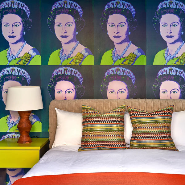 Andy Warhol / Queen Elizabeth / Teal | 輸入壁紙専門店 WALPA – WALPA.jp