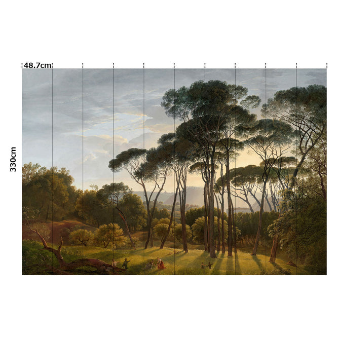 NLXL RIJKSMUSEUM WALLPAPER PRESENTED BY PIET HEIN EEK UMBRELLA PINES RKS-01 (Full size)